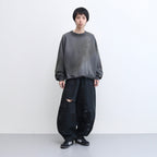 KNICKER BOCKERS DENIM (coating damaged) #INDIGO × BLACK COATING [S23AW24DNM-CRASH]