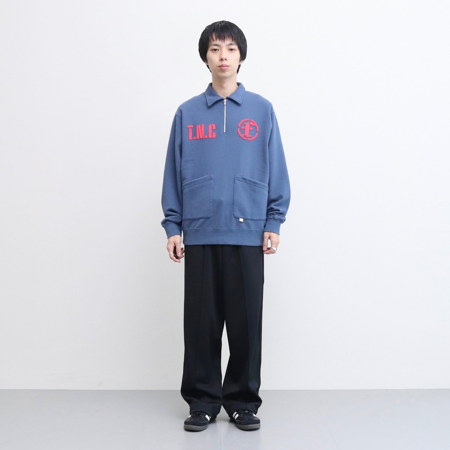 Half Zip Sweat Top #NAVY [13412011]