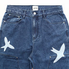 Parker Workwear Birds Pants #Washed Blue [AW23-005P]