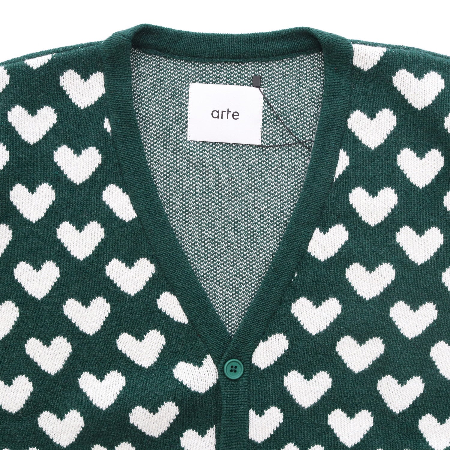 Kyle Heart Cardigan #Green [AW23-103K]