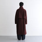 Stand Collar Long Coat #BROWN [AL23W-CO01]