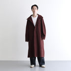 Stand Collar Long Coat #BROWN [AL23W-CO01]