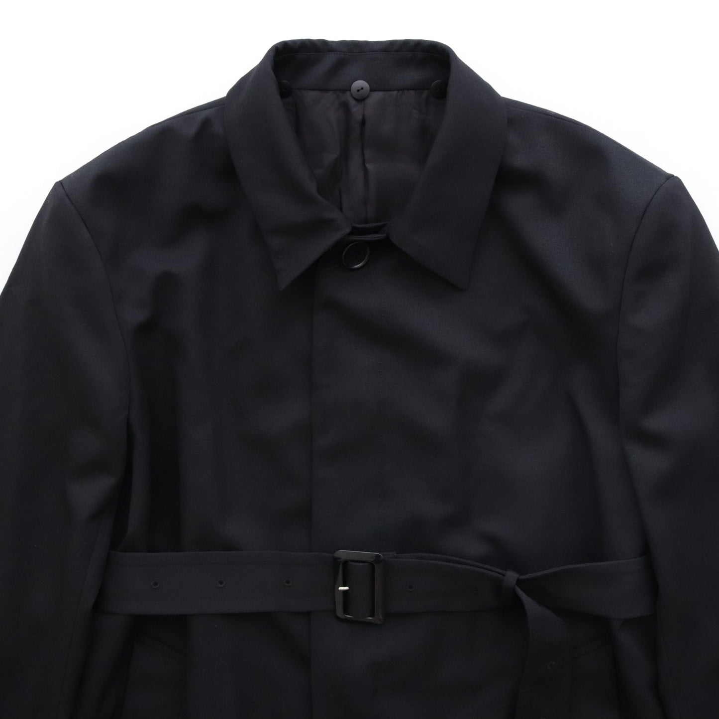 FUR COLLAR COAT #BLACK [232-01-0402]