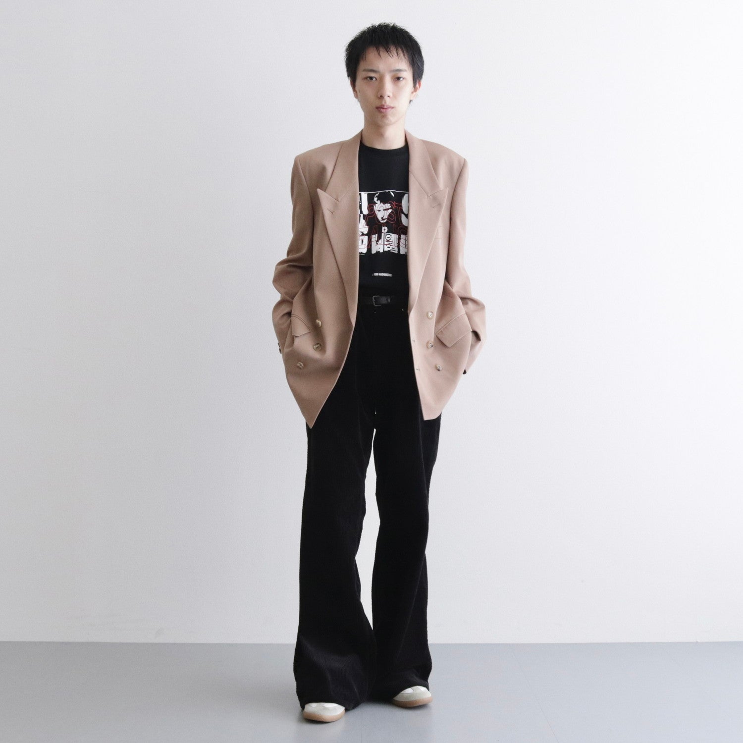 Corduroy Wide Pants #Black [LB233-PT08]