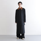 FUR COLLAR COAT #BLACK [232-01-0402]