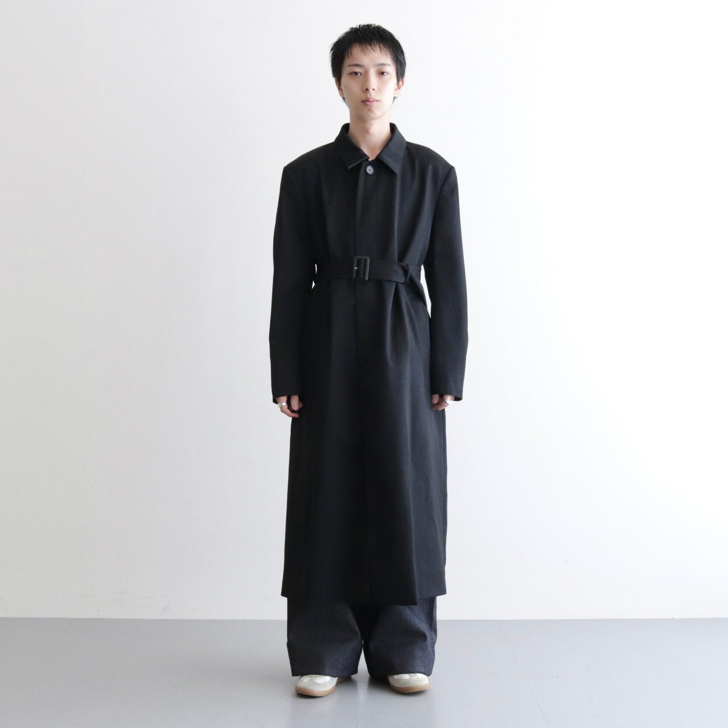 FUR COLLAR COAT #BLACK [232-01-0402]