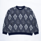 Diamond pull over knit #NAVY [TTT-2024SS-KT04]