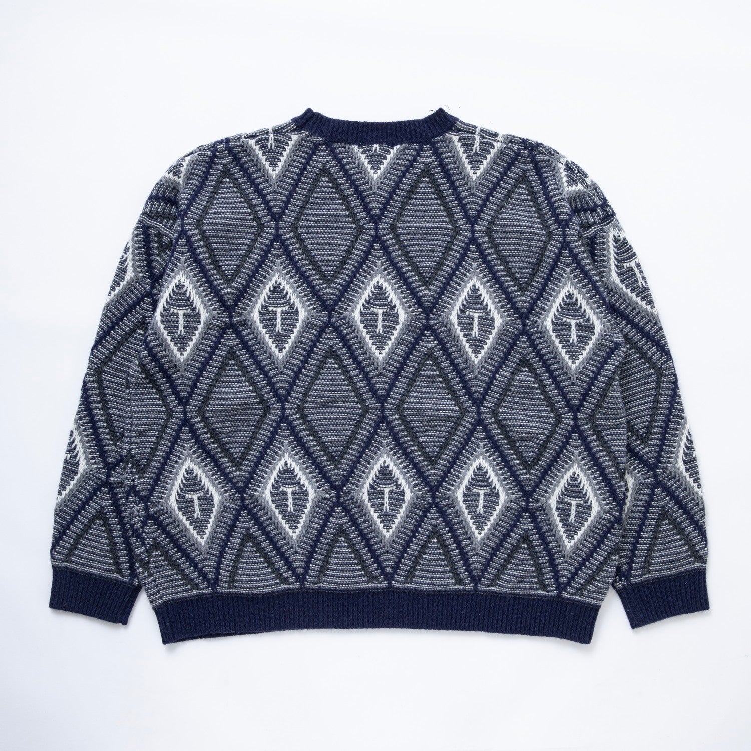 Diamond pull over knit #NAVY [TTT-2024SS-KT04] - TTT MSW