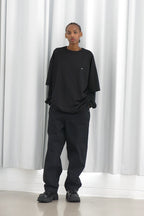 Denim wide pants #BLACK [TTT-2024SS-PT04]