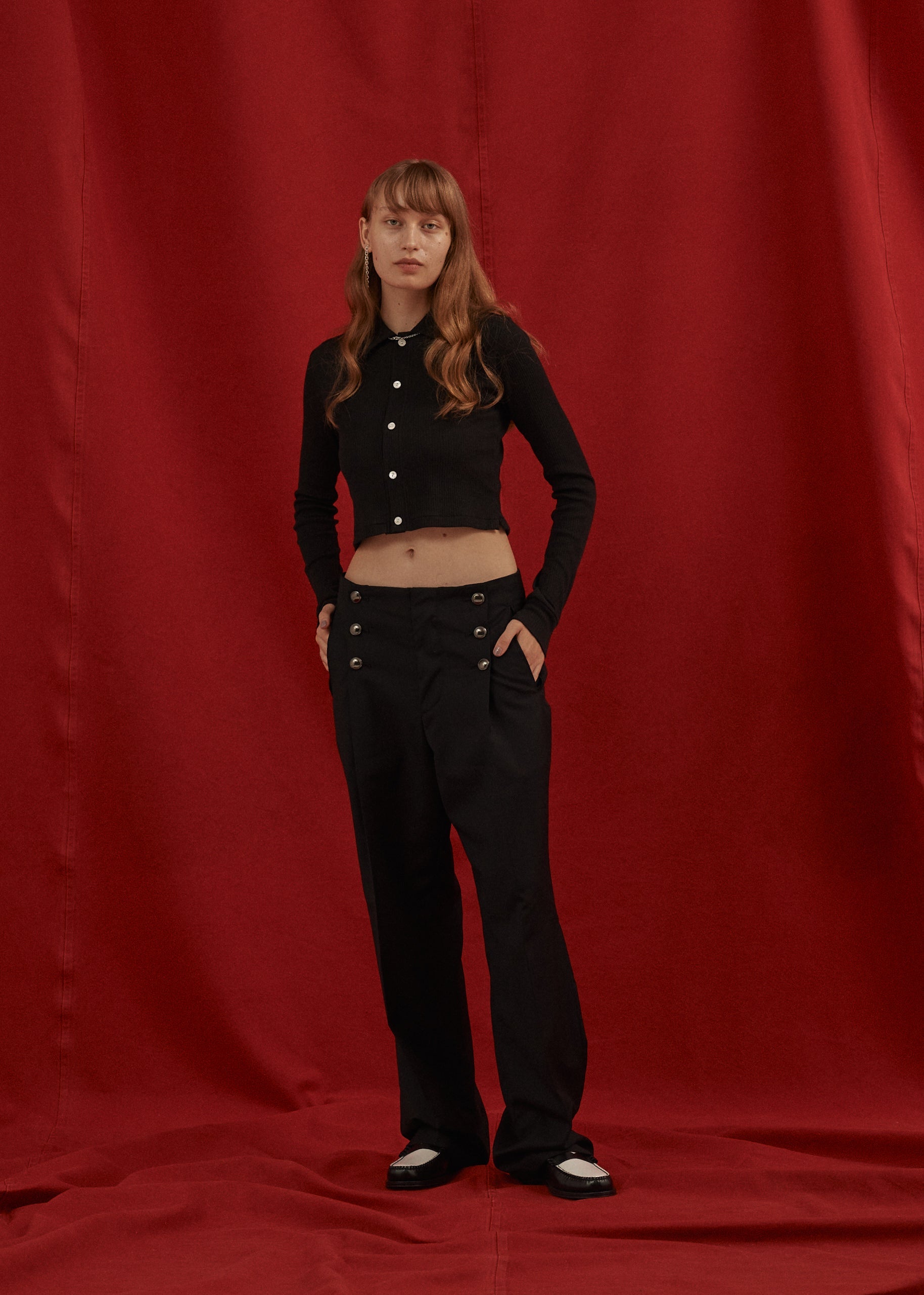 SAILOR TROUSERS #NAVY [LB231-PT08]