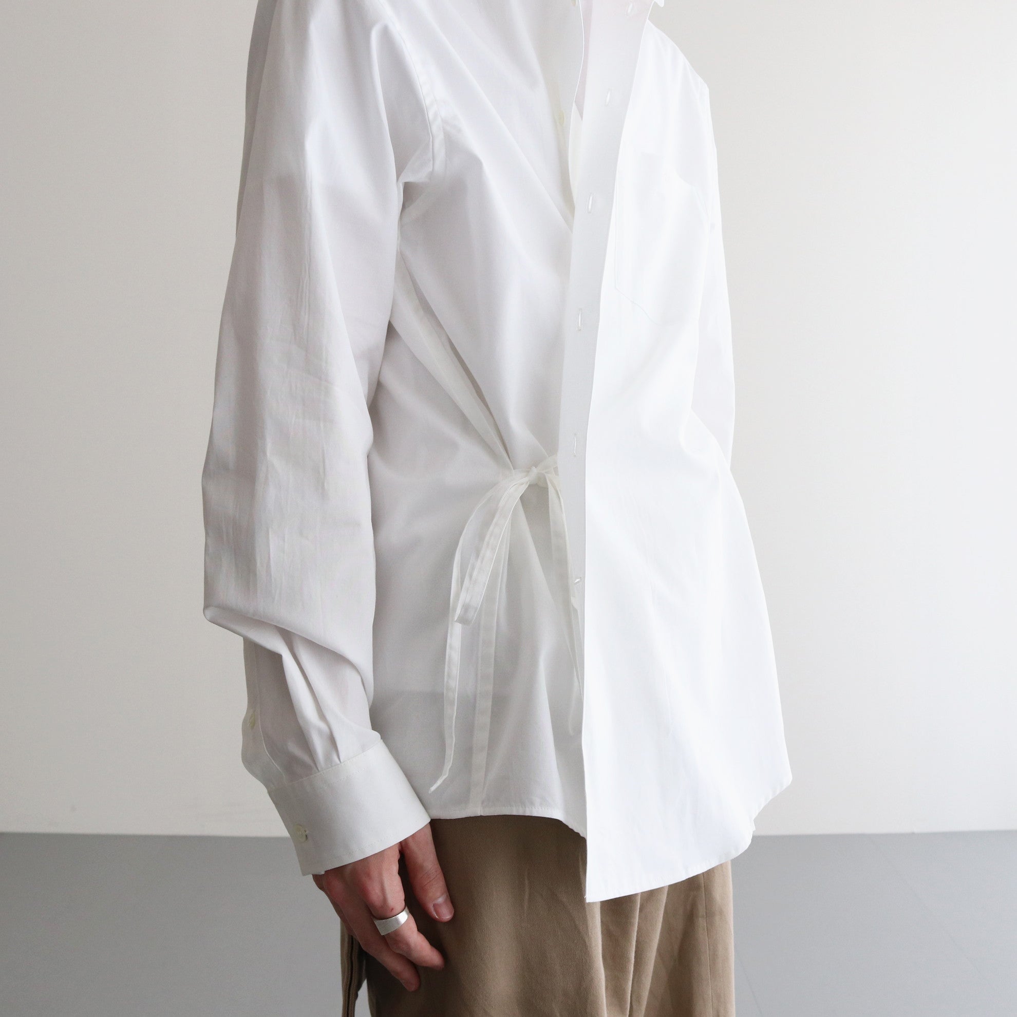 THE KIMONO BREASTED SHIRT #WHITE [S23SS01SH-C]