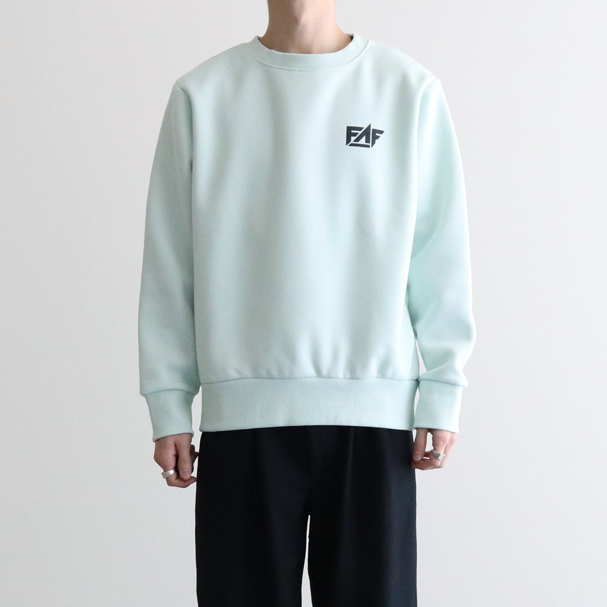 KEEF LOGO CREWNECK SWEAT #LIGHT GREEN [FAFSS23-0037]