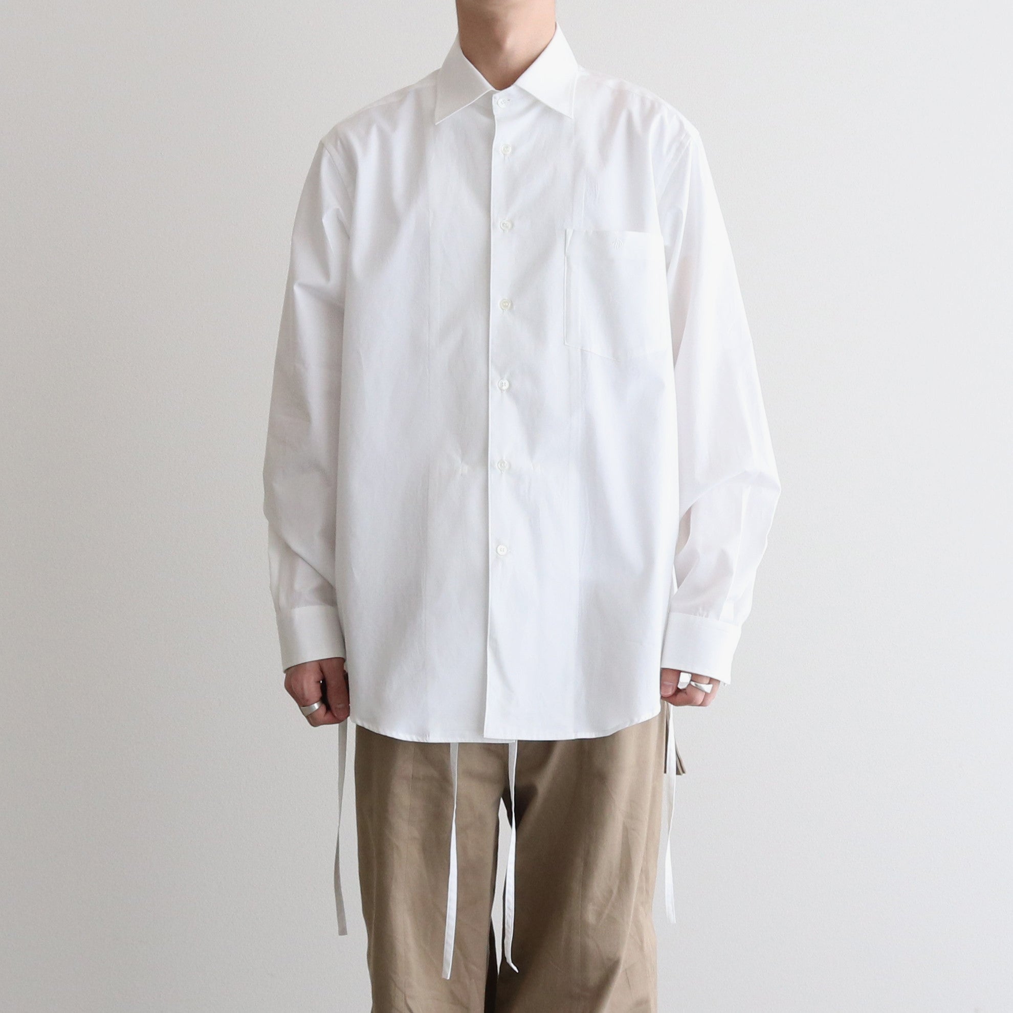 THE KIMONO BREASTED SHIRT #WHITE [S23SS01SH-C]