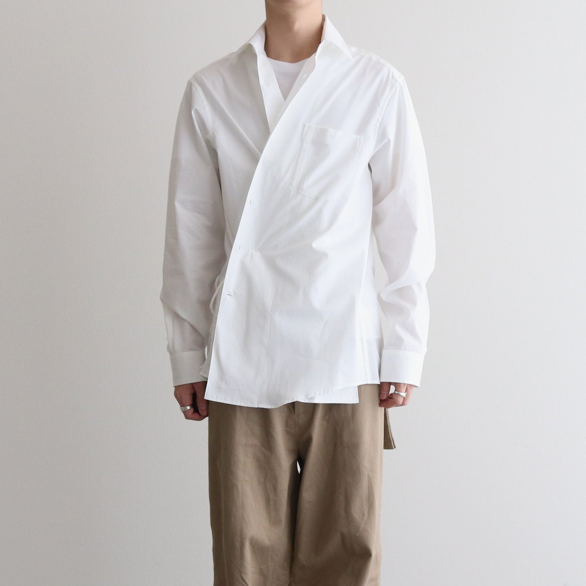 THE KIMONO BREASTED SHIRT #WHITE [S23SS01SH-C]