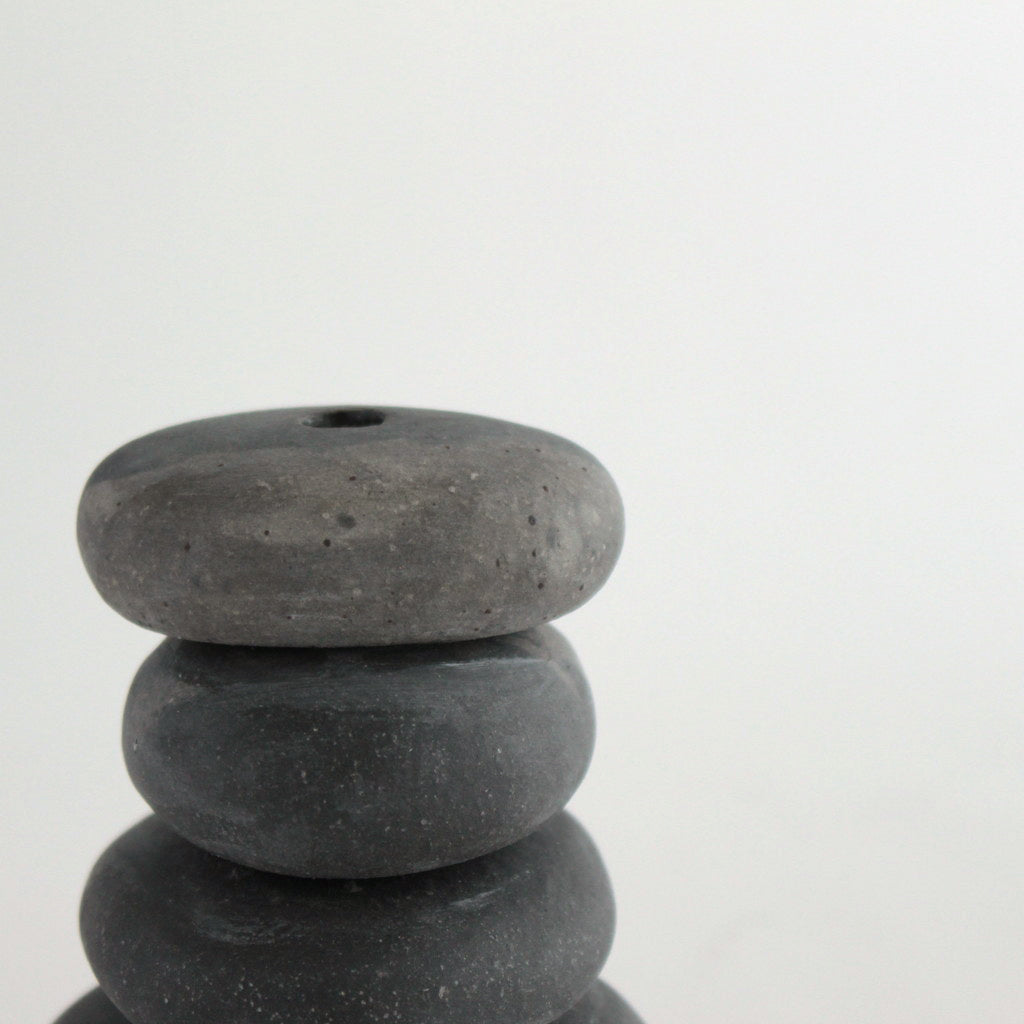 FAKE STONES VASE #GRAY [H01OB03]