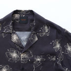 HAWAIIAN H/S SHIRT #BLACK/CREAM [TI4009]