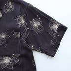 HAWAIIAN H/S SHIRT #BLACK/CREAM [TI4009]