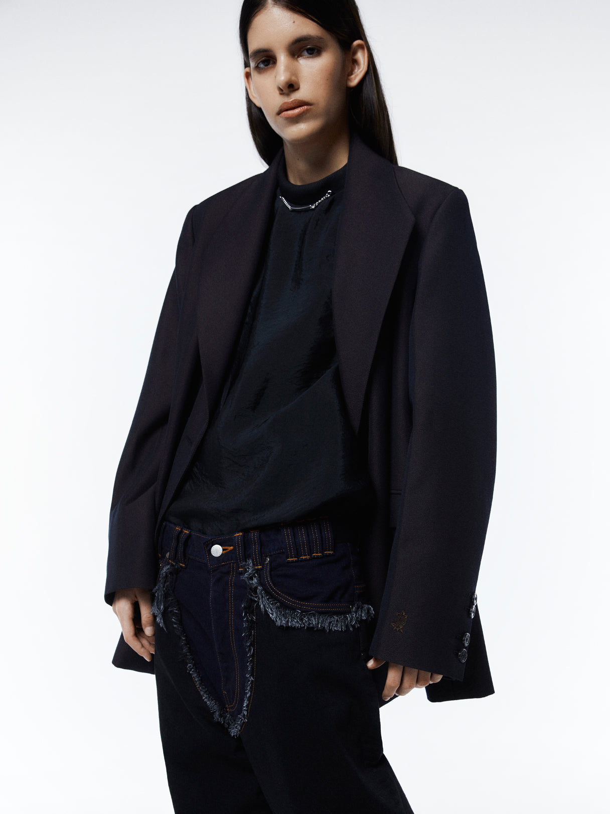 HERBIE WIDE JEANS #BLACK [SHSS23017]