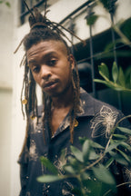 HAWAIIAN H/S SHIRT #BLACK/CREAM [TI4009]