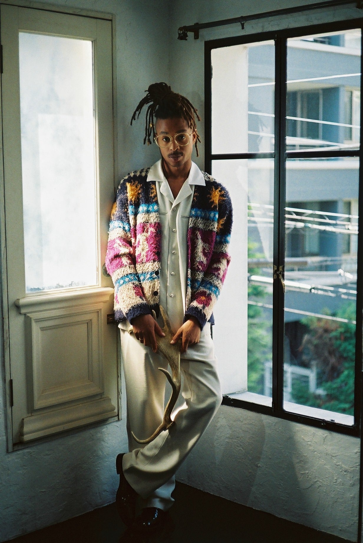 SMOKING PAJAMAS PANTS #OFF WHITE [TI4008]