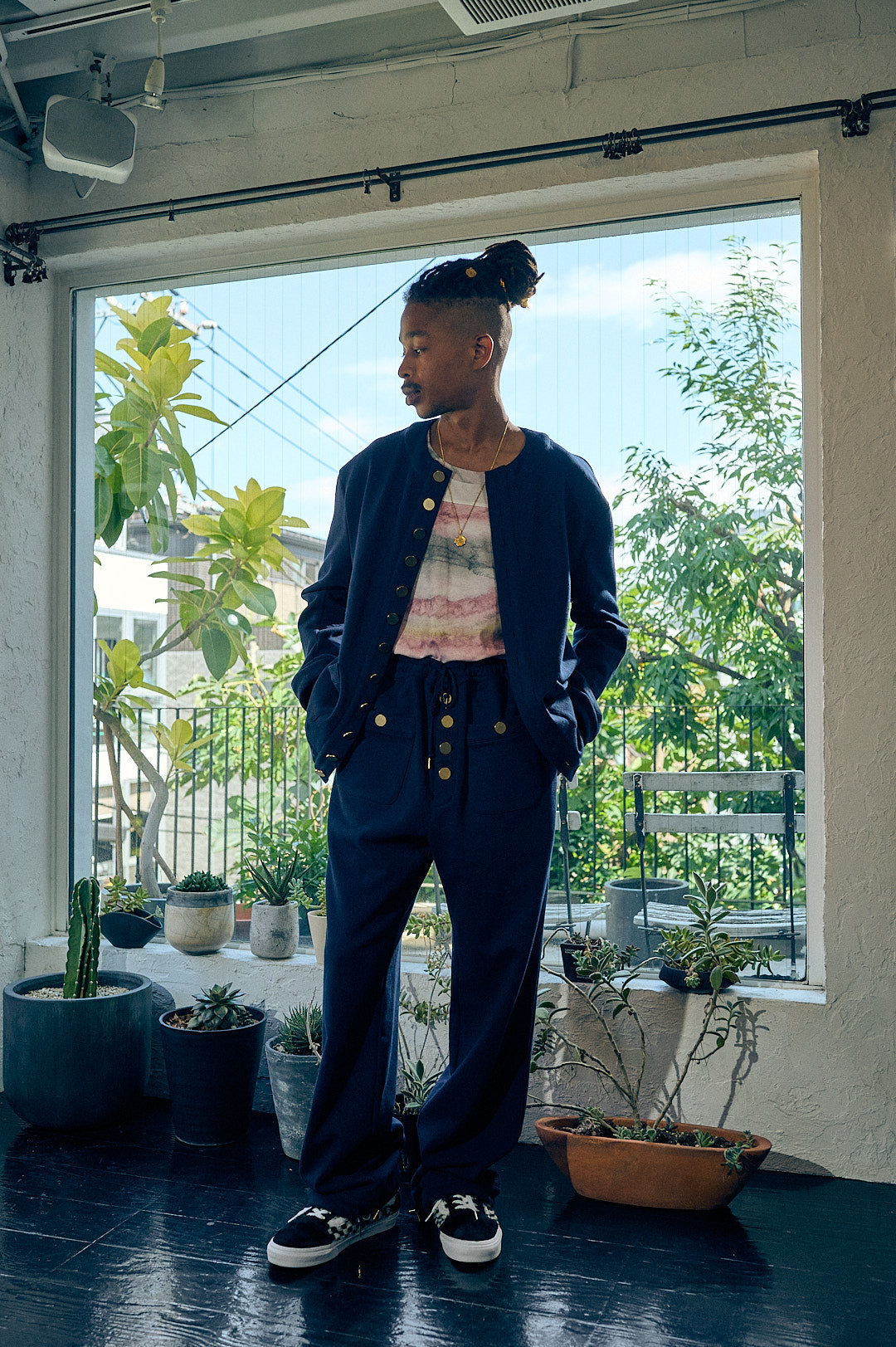 FRENCH SWEAT TOPS #NAVY [TI4015]