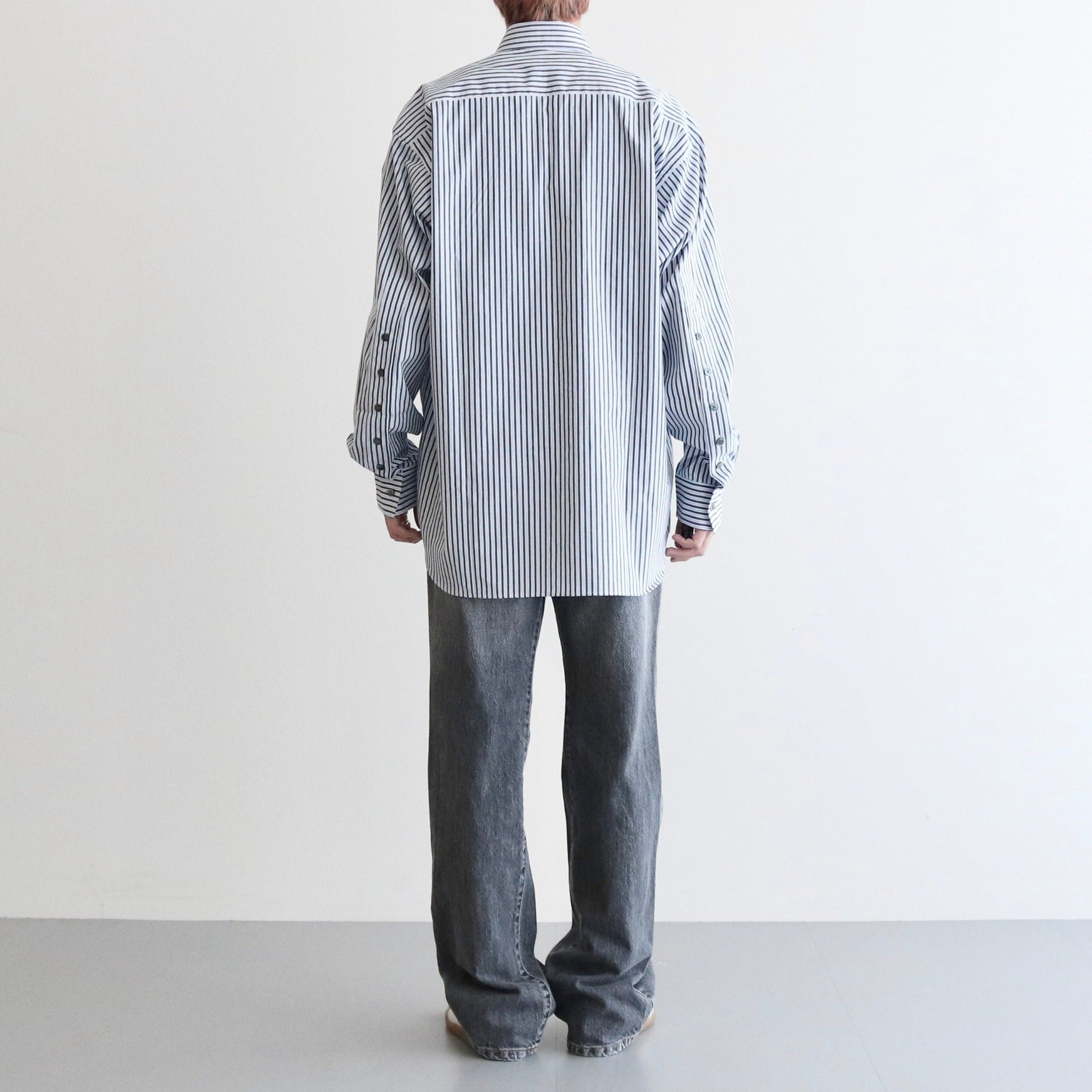 STRIPE OPEN SH #NAVY [LB231-SH08]