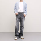 RIB CARDIGAN #SAX [AL23S-KN02]