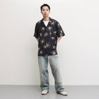 HAWAIIAN H/S SHIRT #BLACK/CREAM [TI4009]