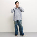 STRIPE OPEN SH #NAVY [LB231-SH08]