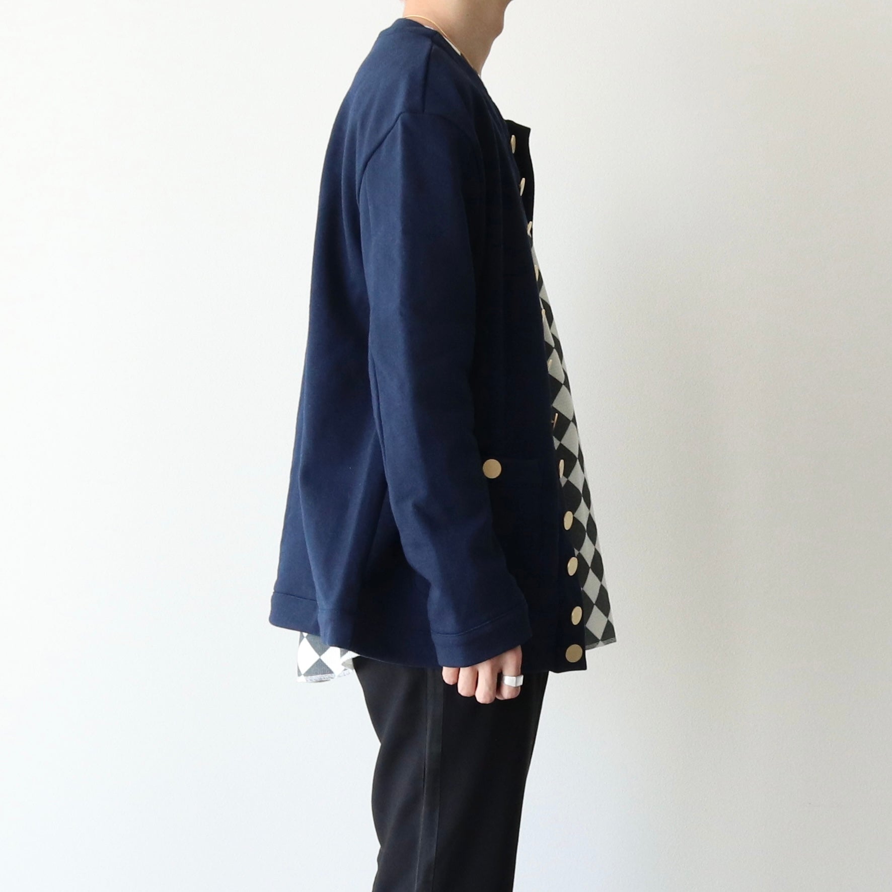 FRENCH SWEAT TOPS #NAVY [TI4015]