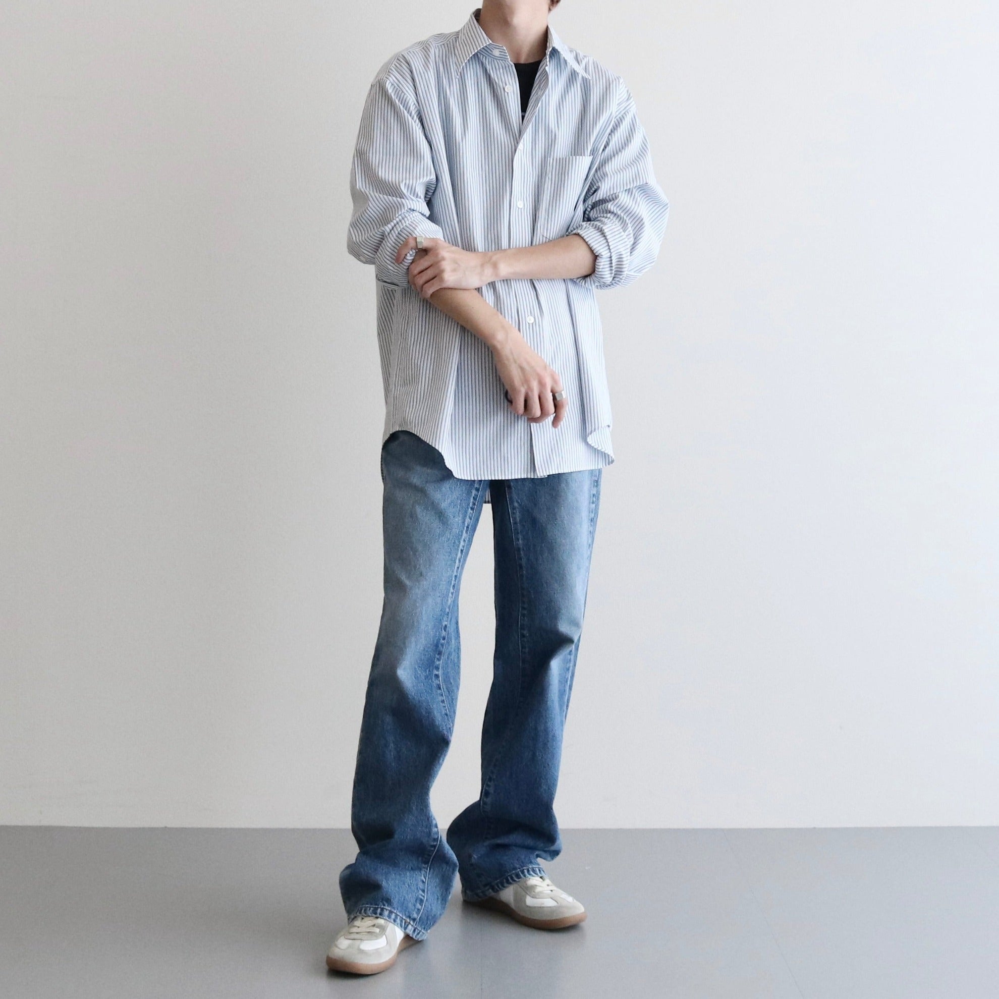 STRIPE OPEN SH #WHITE [LB231-SH08]