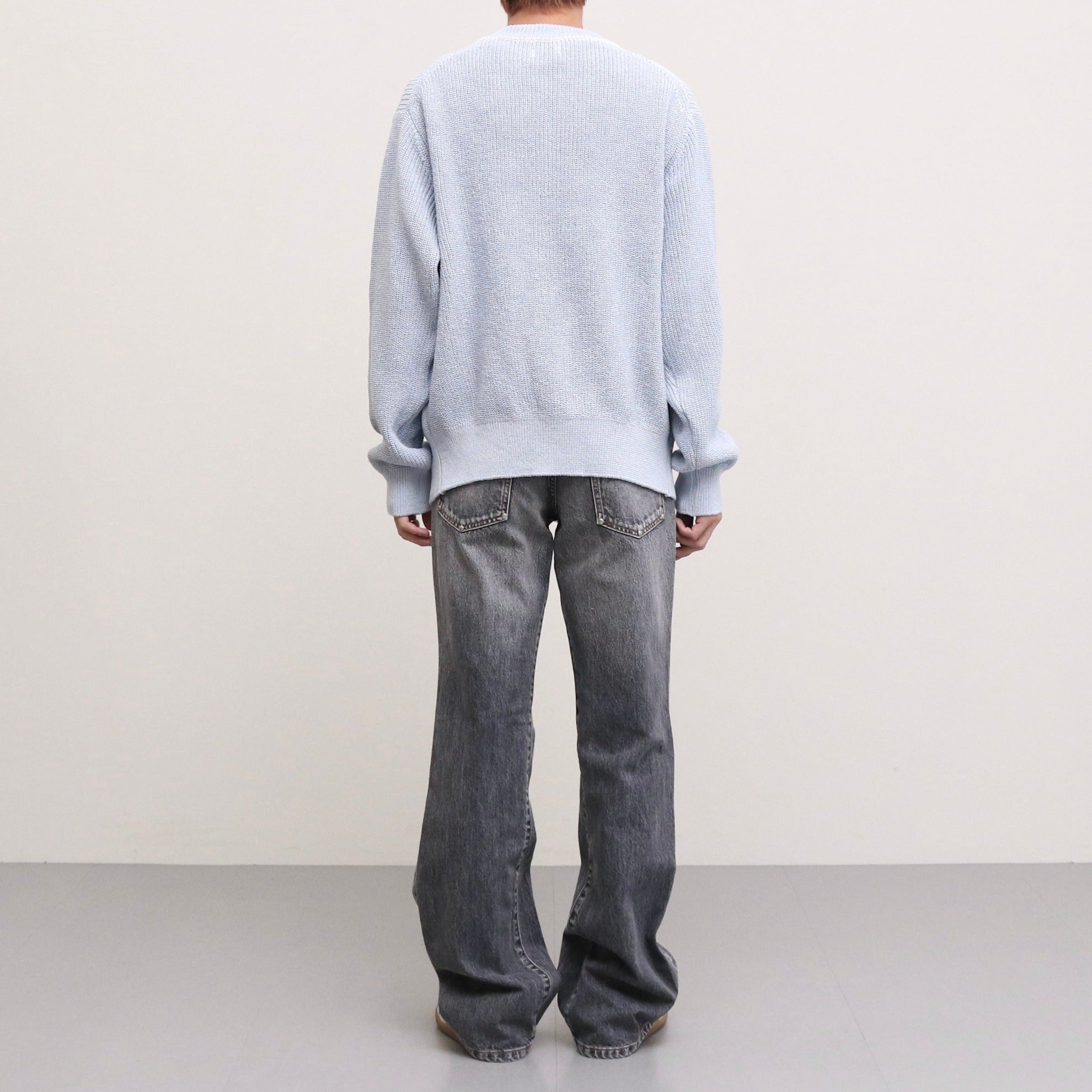 RIB CARDIGAN #SAX [AL23S-KN02]