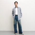 STRIPE OPEN SH #NAVY [LB231-SH08]