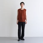 OPENWORK KNIT VEST #BROWN [AL23S-KN03]