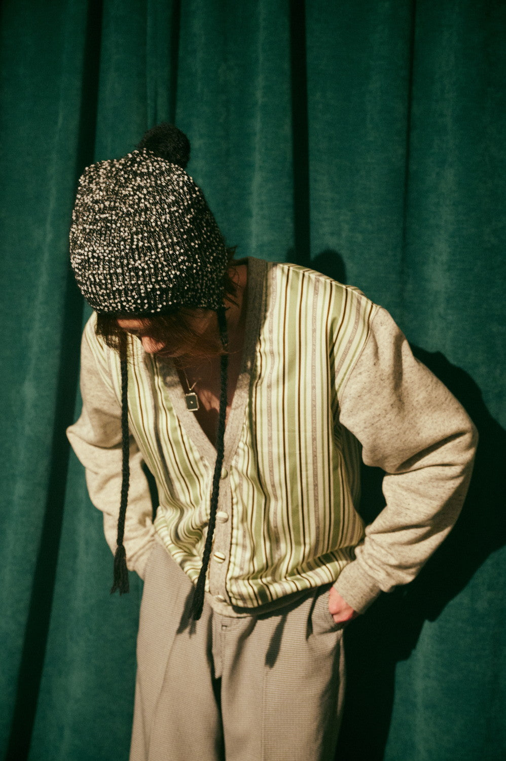 DRESS BAGGY PANTS #BLACK [TI045008]