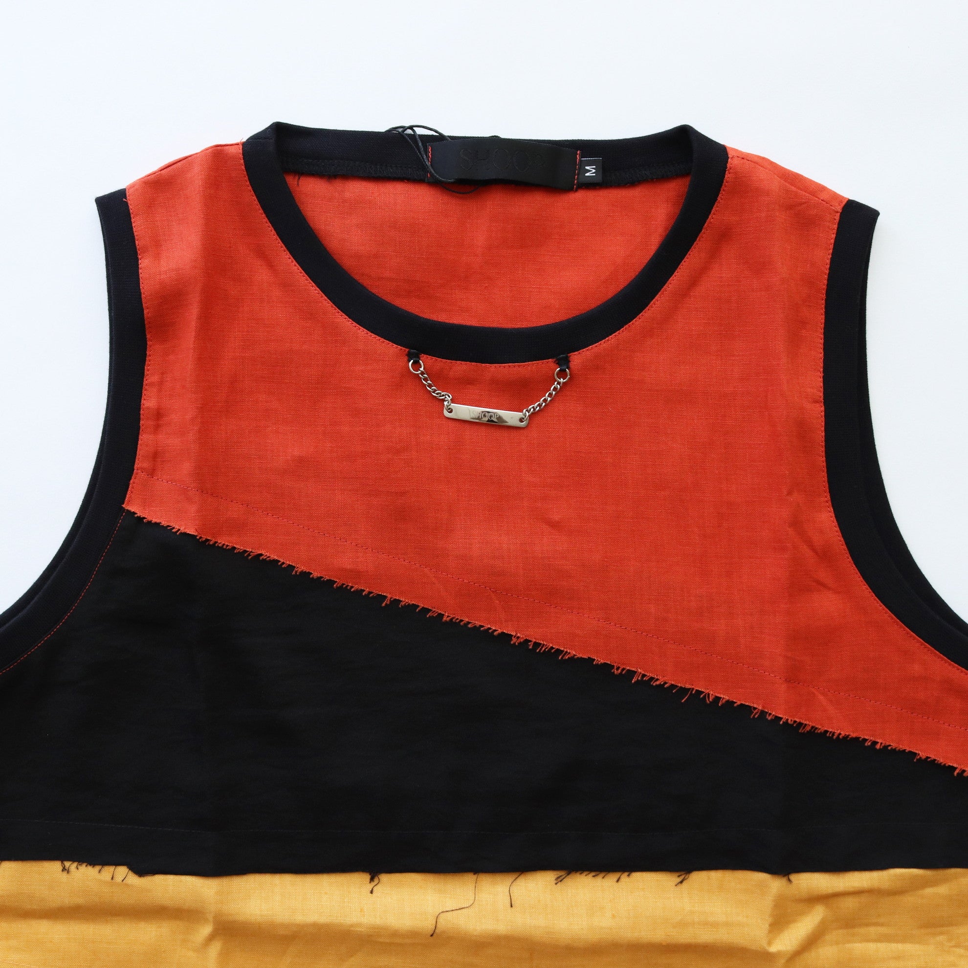 HIROMI TOP #ORANGE-MUSTARD-BLACK-WHITE [SHSS23014]