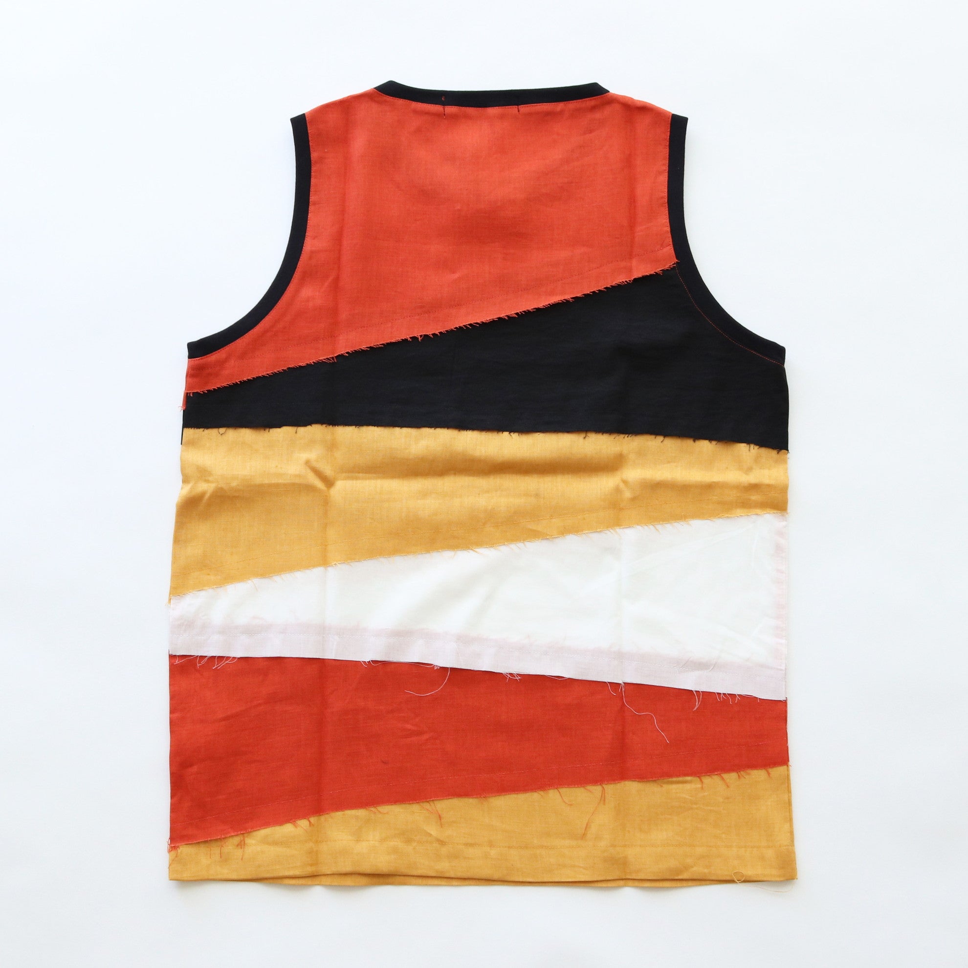 HIROMI TOP #ORANGE-MUSTARD-BLACK-WHITE [SHSS23014]