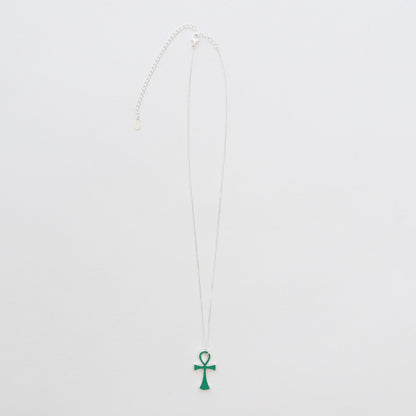 ANKH NECKLACE #GREEN [13428029]