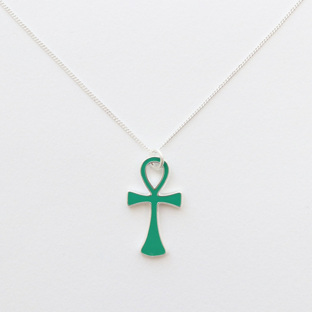 ANKH NECKLACE #GREEN [13428029]