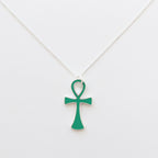 ANKH NECKLACE #GREEN [13428029]