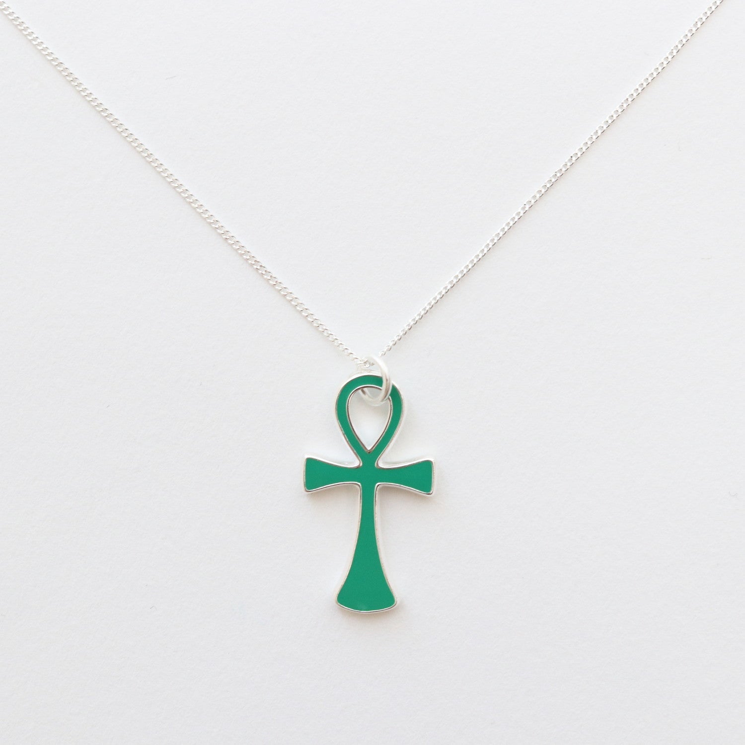 ANKH NECKLACE #GREEN [13428029]