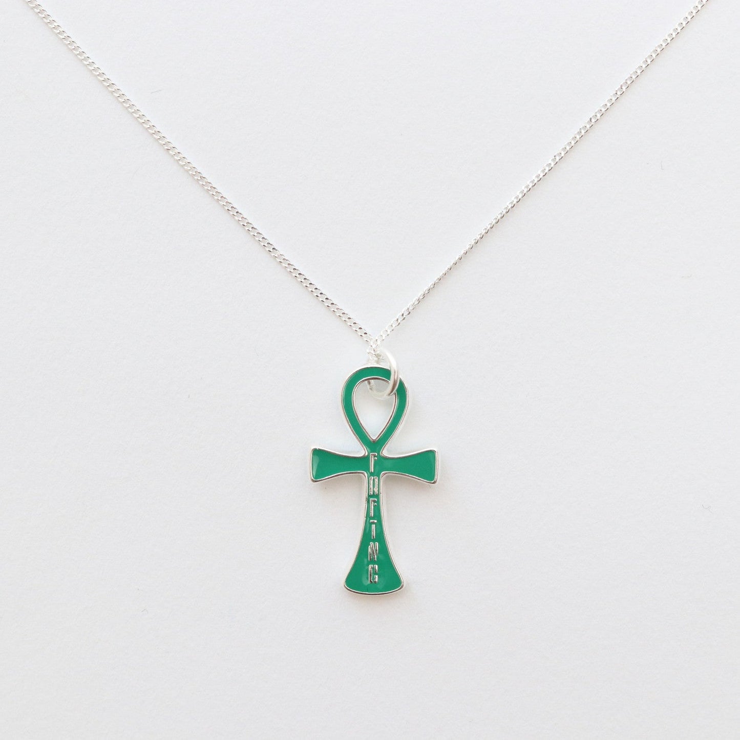 ANKH NECKLACE #GREEN [13428029]