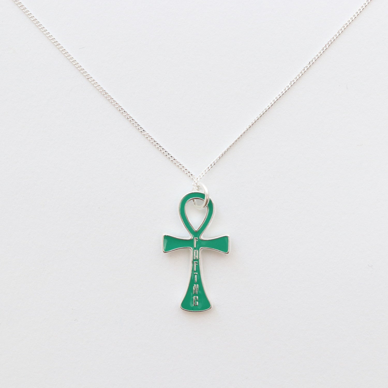 ANKH NECKLACE #GREEN [13428029]