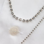 NECKLESS ATTACHED OPEN COLLAR SHIRTS #WHITE [231-01-0103]