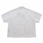 NECKLESS ATTACHED OPEN COLLAR SHIRTS #WHITE [231-01-0103]