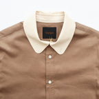 HIGH COLLAR SHIRT #CAMEL×OFF WHITE [TI035015]