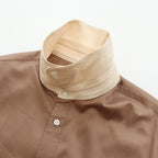 HIGH COLLAR SHIRT #CAMEL×OFF WHITE [TI035015]