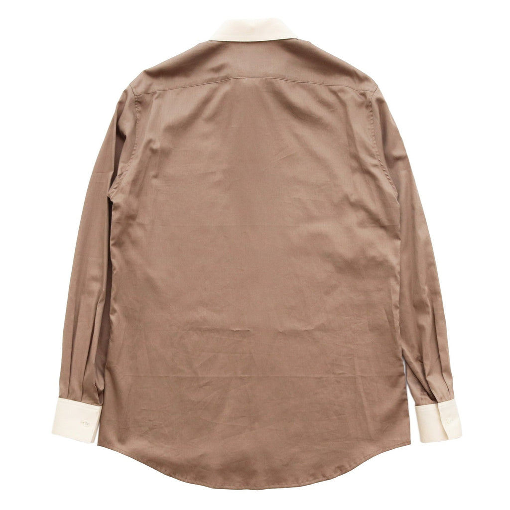 HIGH COLLAR SHIRT #CAMEL×OFF WHITE [TI035015]