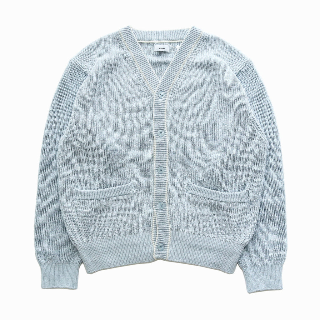 RIB CARDIGAN #SAX [AL23S-KN02]