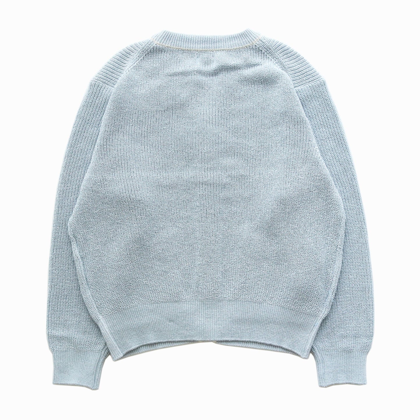 RIB CARDIGAN #SAX [AL23S-KN02]